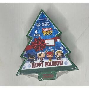 Funko Pocket Pop 4 pack DC Christmas Tree Ornaments, New